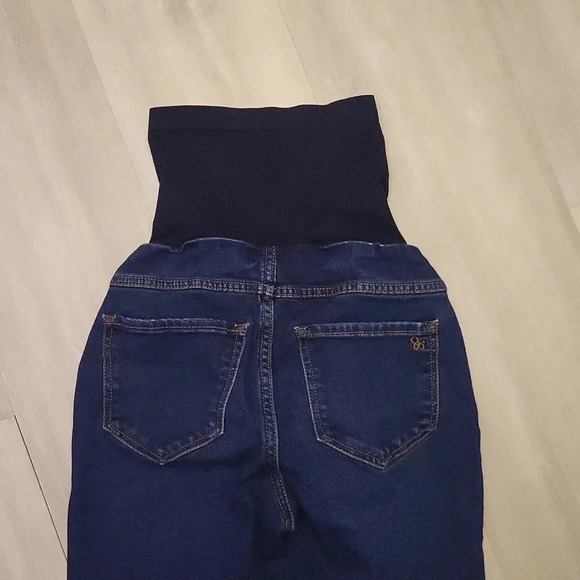 Jessica‎ Simpson Maternity Over The Belly Dark Wash Straight Leg Jeans Size XS - Picture 6 of 10